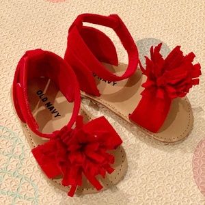 Old Navy red sandals 6-12M